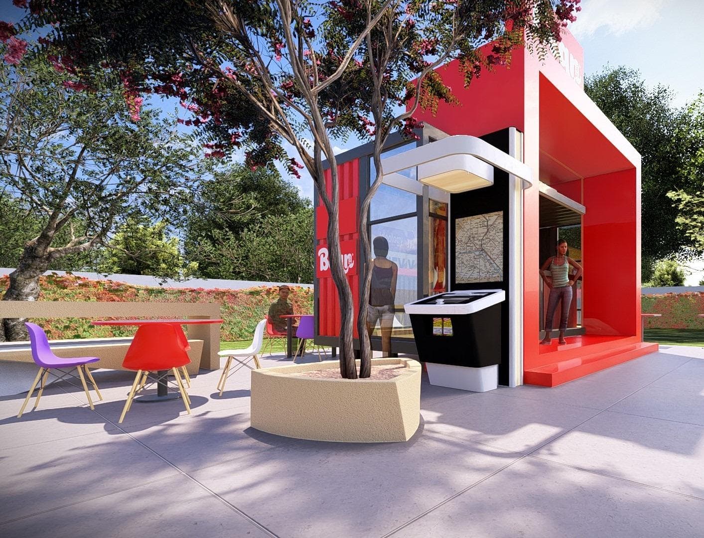 Bean You® café — community table